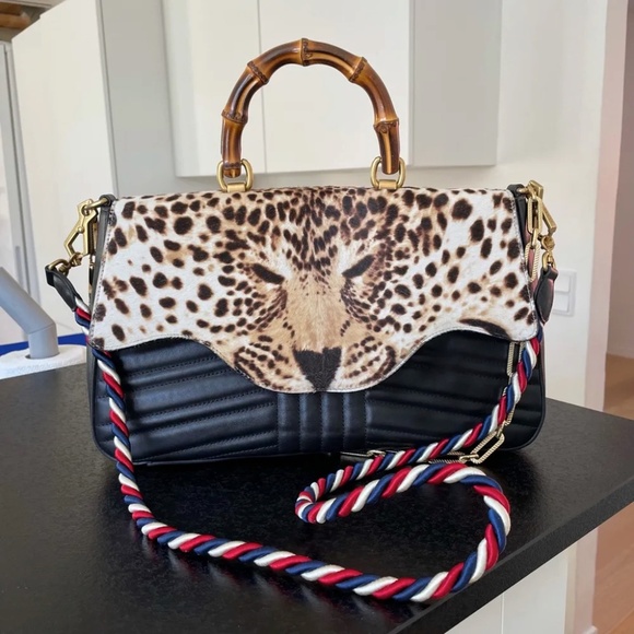 GUCCI  Leopard head  Ponyhair chain bag - Picture 8 of 12